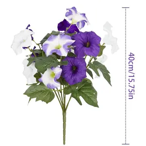 Artificial Fake Flowers Plants for Outdoor Decoration,2PCS Faux Decorative Flower for Home Garden, Porch, Window Box & Yard,Spring/Summer Artificial Flower Plant for Seasonal Celebrations