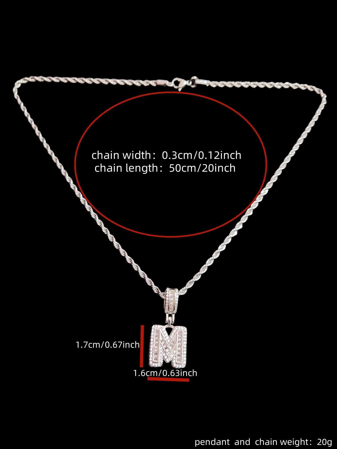 Artificial Zircon Letter Pendant Necklace, Trendy Fashion Initials Jewelry for Parties and Daily Wear, Versatile & Exquisite Jewelry for Birthday Gift, Fashionable Jewelry