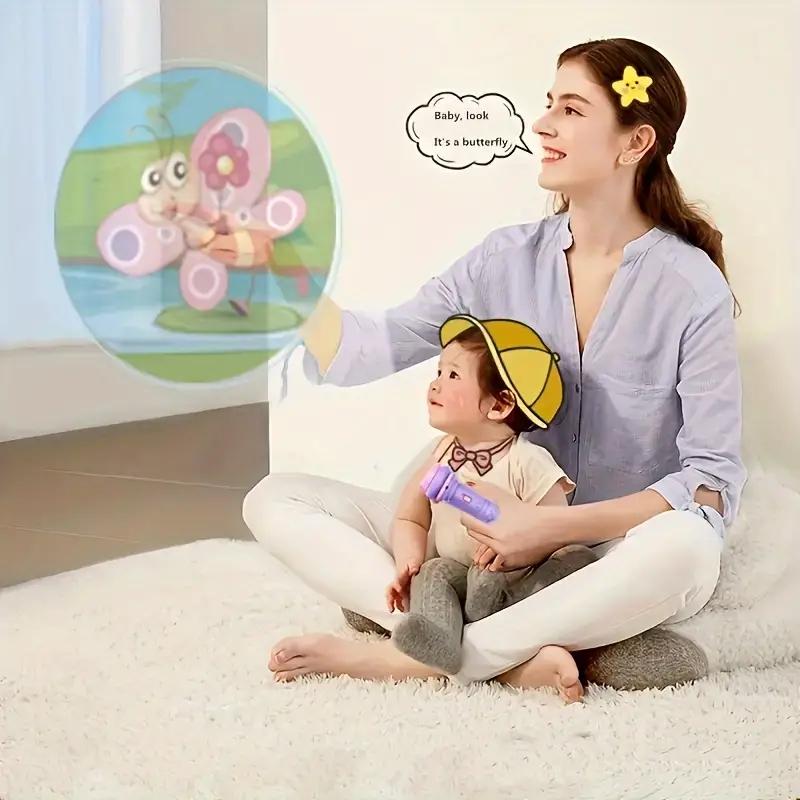 32-Pattern Projection Flashlight, Bedtime Educational Toy, Visual Learning Tools, Learning Machine, and Portable Storytelling Light, Multi-Pattern Animals Projector for Toddlers, Ideal Holiday and Back-to-School Gift