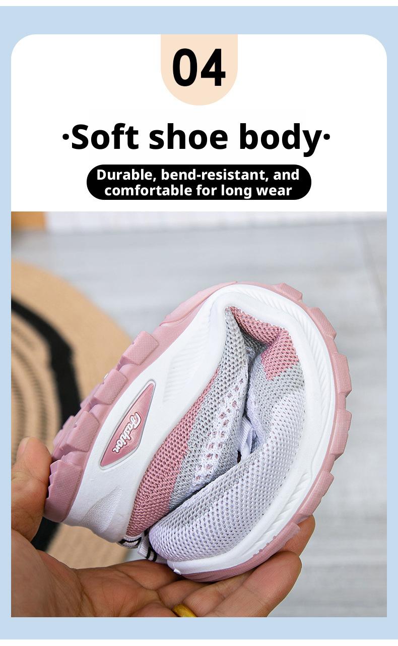 New women's sneakers, fly-knit mesh shoes, low-cut lightweight casual shoes, comfortable and versatile single shoes