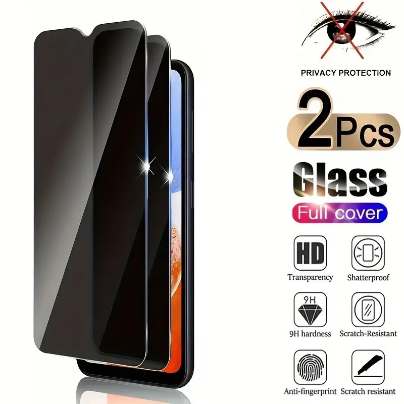 2pcs Privacy Ceramic Screen Protector, Full Coverage, Anti-Spy, Easy Installation, for Samsung Galaxy S26 Ultra/S26 plus/S26/S25 Ultra/S 24Ultra/S23/S22/S21/ Plus/ FE/Edge, High-Quality Film