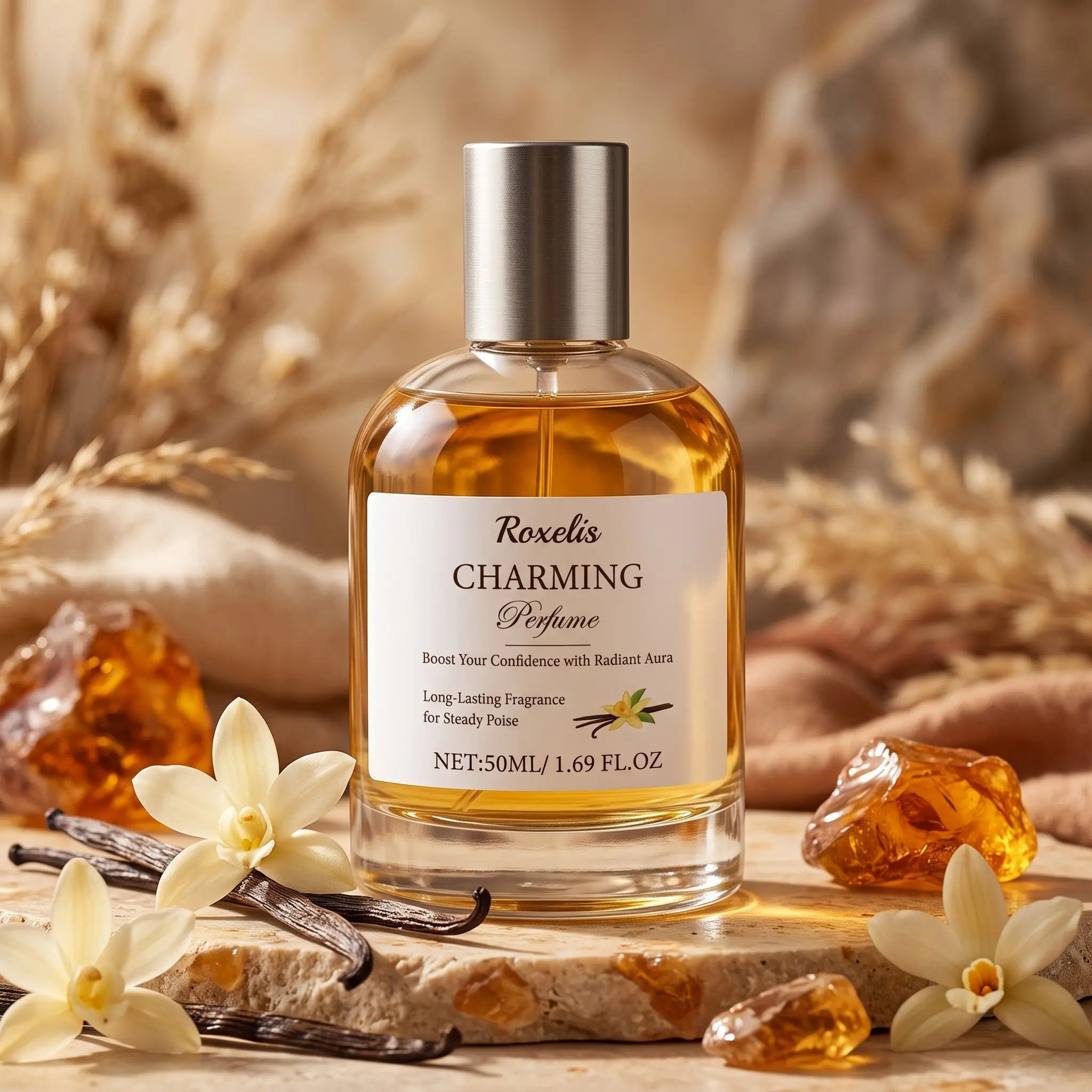 3pcs Vanilla Scented Perfume Spray, Vanilla Body Essence, Warm Vanilla Scent, Long-Lasting Fragrance, Elegant Light Scent, Fresh Daily Use