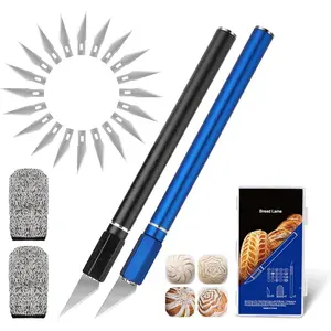 Upgraded Bread Lame 2-Pack, Professional Sourdough Scoring Tool with 20 Stainless , Non-Slip  Grip & Storage Case, Bread Scoring Tool for  Bakers & Artisan Bread Making