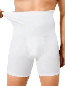 Men's High Waist Tummy Control Underwear, Seamless Anti-Roll Sport Briefs, Lift Hip Shape Leg, Comfortable and Stylish