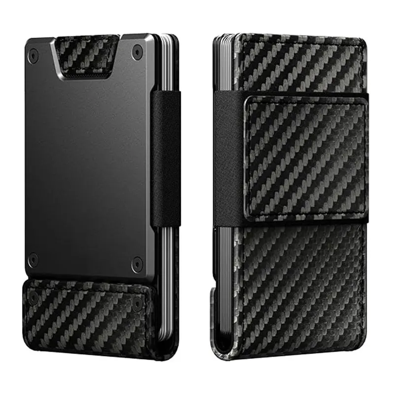 Slim Business Leather Wallet Ultra Thin Money Clip Holds Cards Genuine Cowhide 2 Fold Card Case For Men Daily Carry Sleek Stitching Top Layer Leather Elite Style