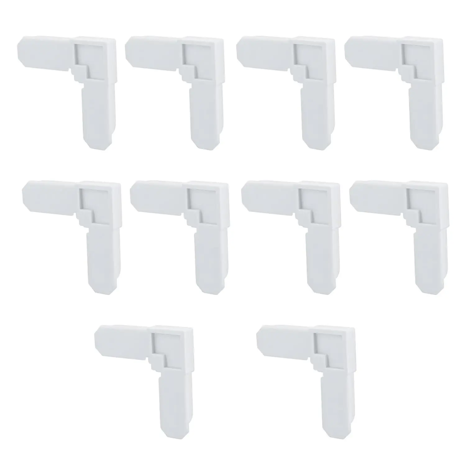 MP7729 Screen Frame Corner 5/16" x 3/4", White Plastic Replacement Parts for Sliding Windows, Casement Windows, Screen Doors & Storm Door Inserts, 10 Pack