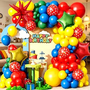 106 Balloon Decoration Set, Exploding Star Balloons, Latex Arch Garland, Birthday Banner, Party Supplies, Multiple Sizes