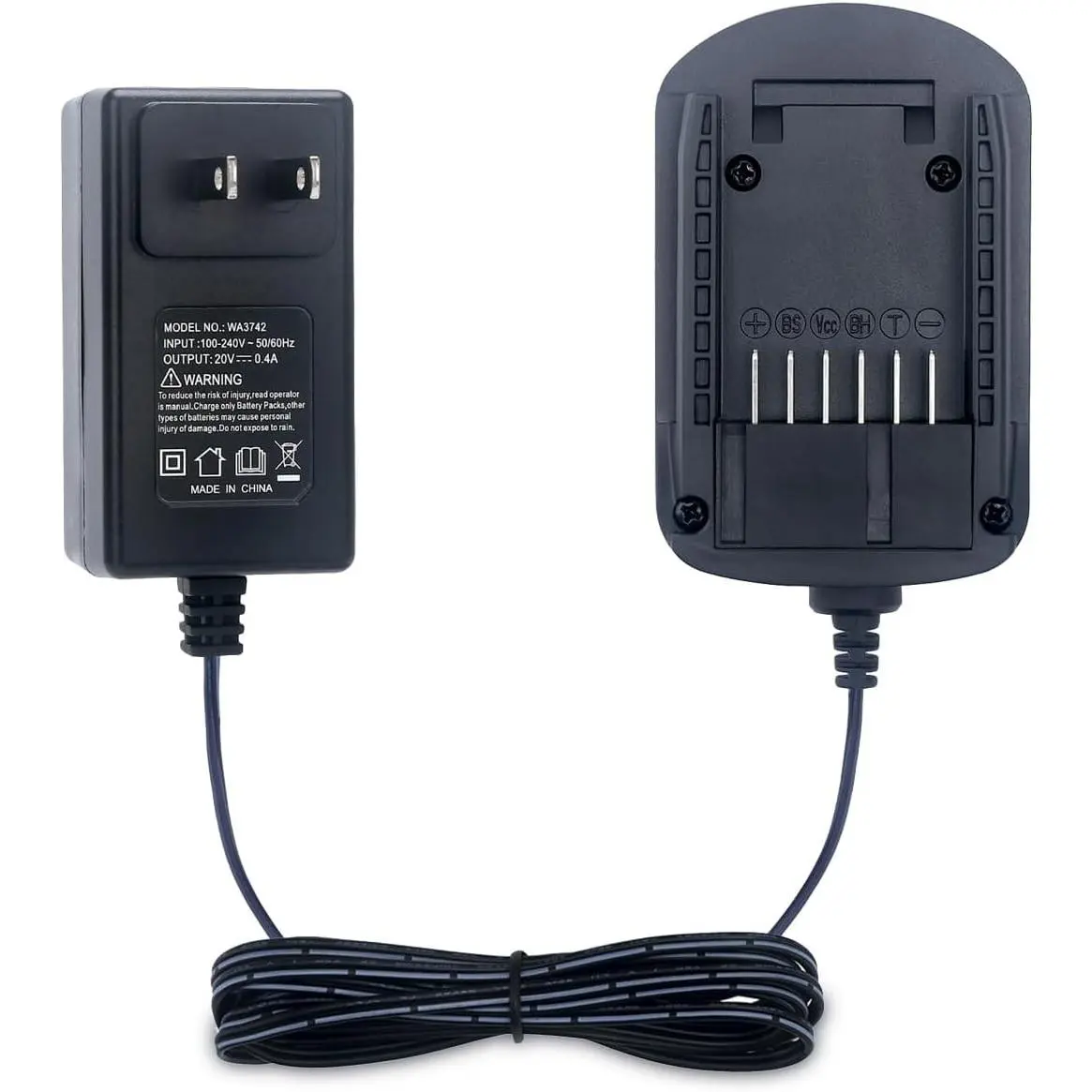 Compatible with Worx 20V lithium battery charger, WA3742 20V charger| Compatible with Worx WA3525 WA3575 WA3520 WA3578 WA3016 WA3669 WA3671 WA3674 WA3675 WA3678 20V MAX cordless tool batteries