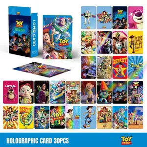 Laser Flash Cards 30 Pcs Double-Sided Lomo Mini Card Box Set, Anime Collectible Photo Cards, Ideal for Collection Enthusiasts