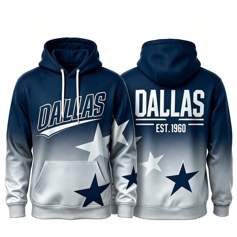 Men's Football Game Day Team Star Pullover Hoodie - Multiple Styles, Streetwear Sweatshirts, Print Fabric, Stitched Hem, Sports Outerwear, Gift for City Sports Supporters, Daily Street Use#TikTokMadeMeBuyIt#TikTokShop#SportsFanOutfit#PulloverHoodedTop