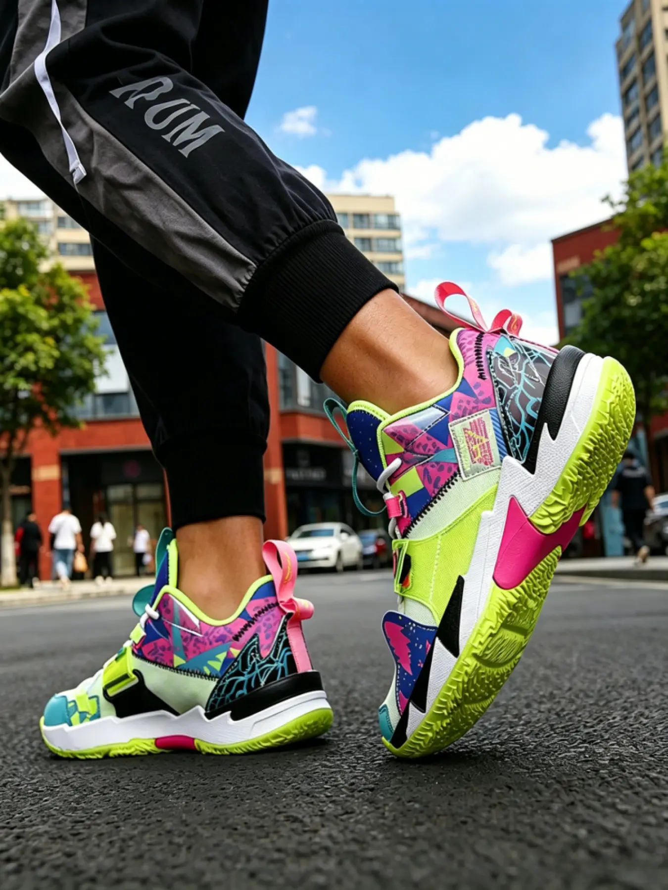 Street Trend Multi-color High-top Athletic Basketball Shoes For Men Women, High Top Sneakers, Durable Breathable Sporty Upper Stable Tough Rubber Sole, Full Sports Support Perfect For Ball Training Competition Daily Styling