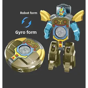 New creative decompression  drop resistant fingertip Rotational gyroscope mechanical deformation robot children's toy Boy Gift