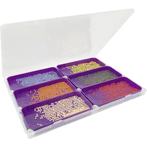 Painting Trays with , 6 Pack  Painting Trays with Storage Containers, 2-in-1  Art Storage and  Art Trays, Bead Storage & Line-Up,  Painting Tools for Adults