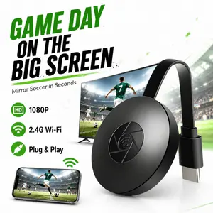 Miracast Wireless Display Adapter 2.4G WiFi HDMI Screen Mirroring Dongle Cast Videos Pictures from Mobile PC to TV Projector Monitor Media Playback Device