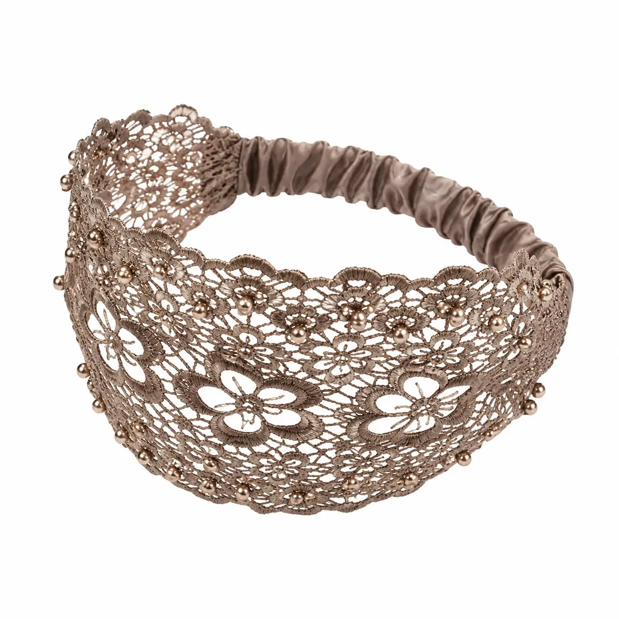 Boho-Inspired Wide Crochet Headband Set for Women – 3-Piece Crystal and Faux Pearl Embellished Hair Accessories with Delicate Cutout Detailing, Soft Stretch Fabric, Perfect for Weddings, Beach Vacations, Festivals, and Everyday Elegant Styling