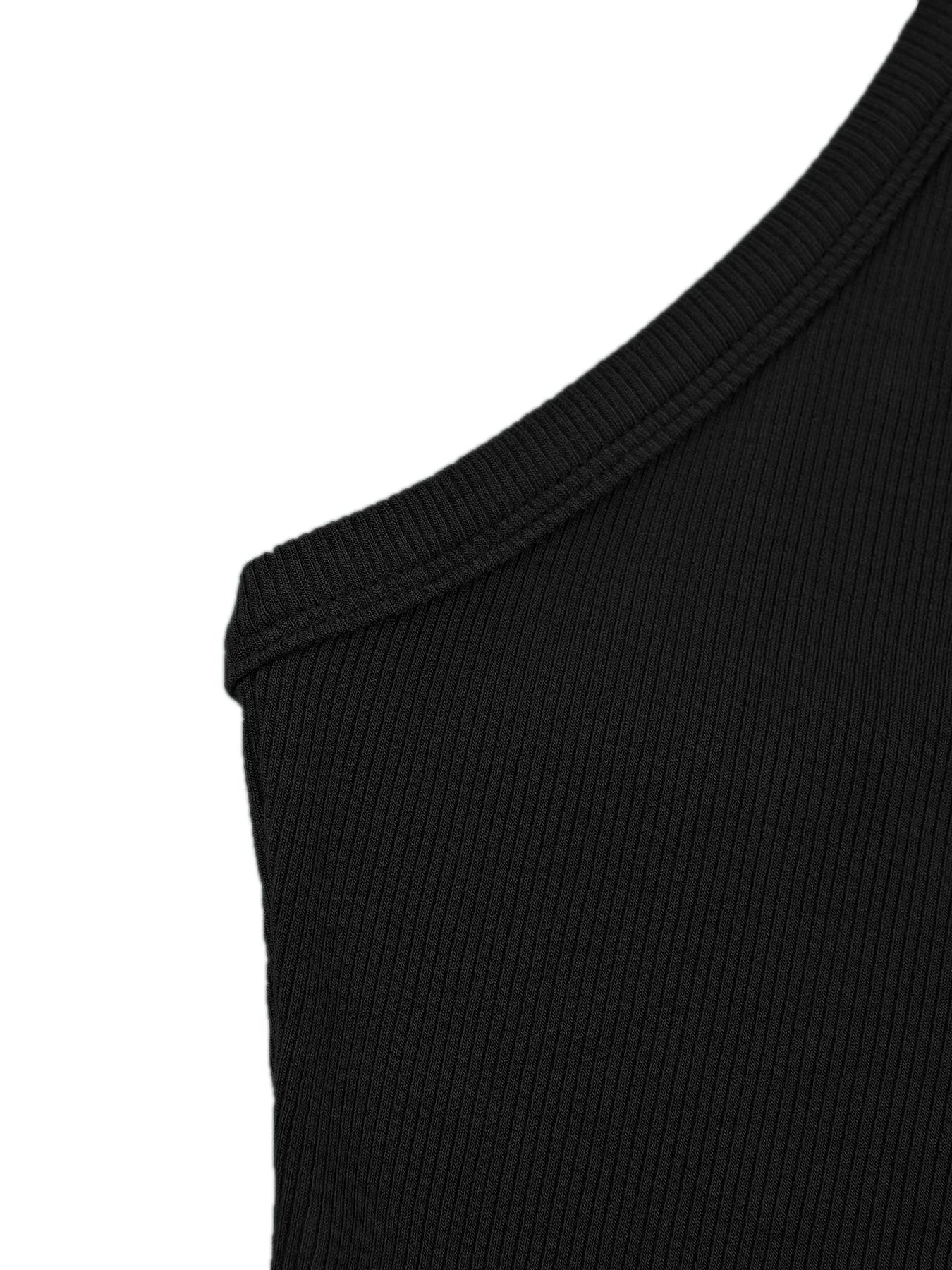 Women's Solid Backless Racerback Tank Top, Casual Sleeveless Deep V ...