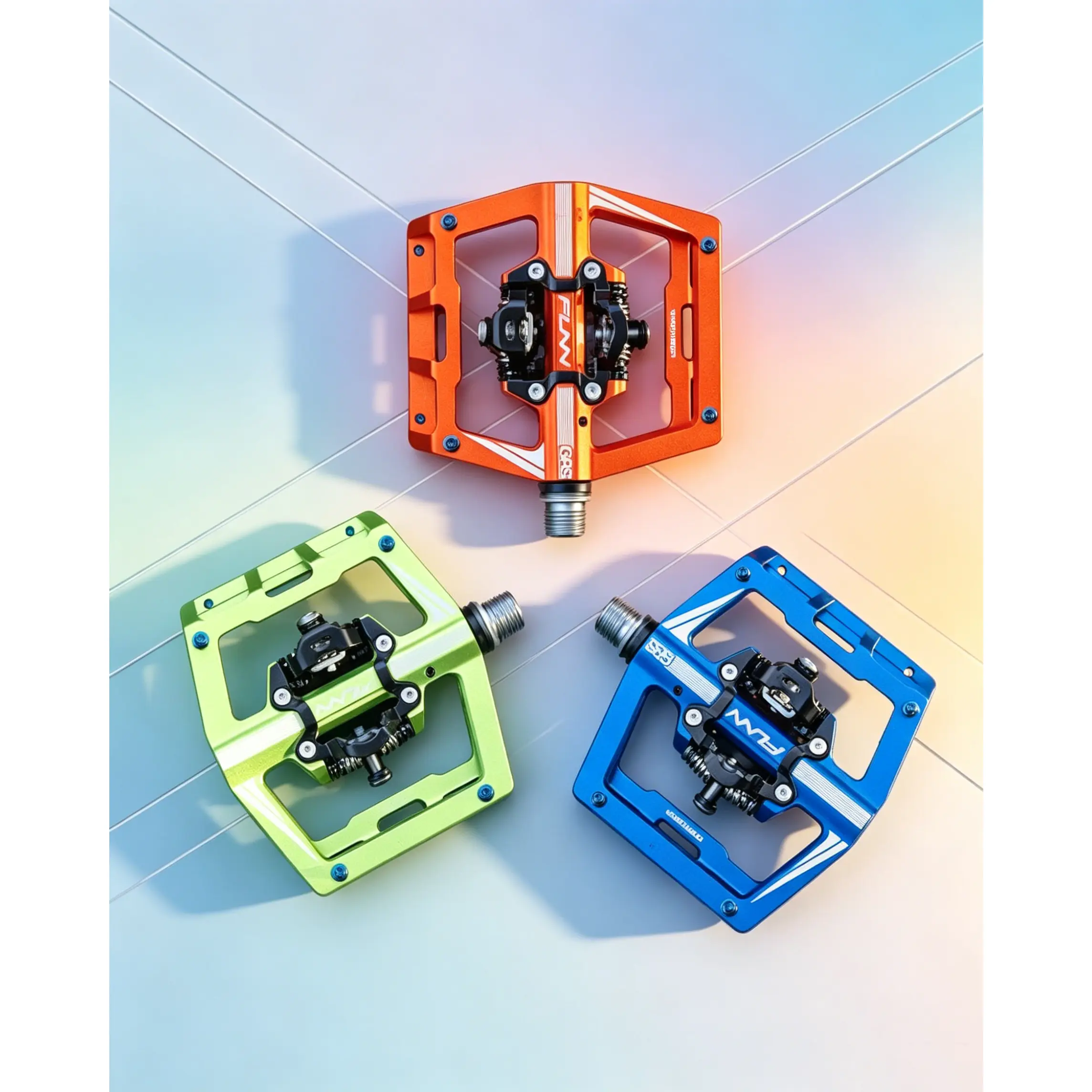 MTB Pedals Double Sided Clip Platform CrMo Axle 9/16" Universal SPD Compatible for Mountain Biking BMX