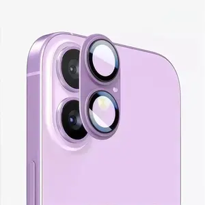 Compatible with iPhone 17 Aluminum Alloy Camera Lens Cover Integrated Armor Film Metal Camera Protector Scratch-Resistant HD Tempered Glass Protective Cap