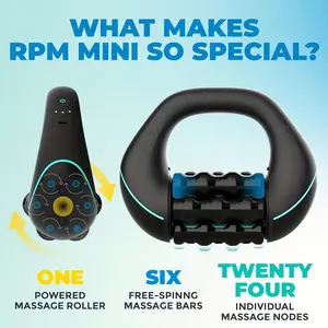 Electric Rolling Massager, Handheld 3-Speed Adjustable, Rechargeable Battery, Portable Vibration Tool, Ergonomic Handle, Ideal for Home Office Travel, Muscle Massagers