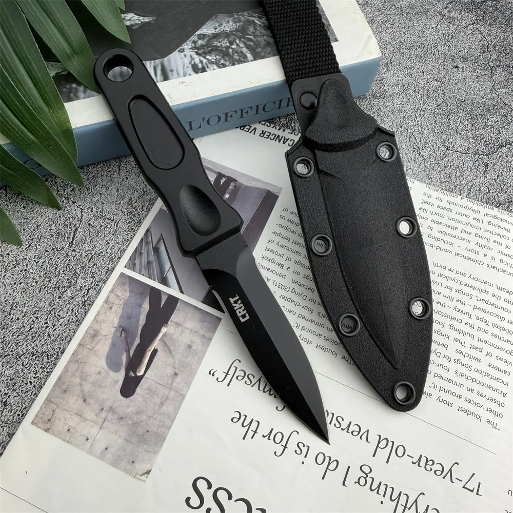 New Multi-Functional Fishing Hiking Survival Gear Fixed Knife, Durable 8cr13mov Blade, Hot Forged 1050 Carbon Steel Handle, Outdoor Camping Gear, Outdoor Camping Knives