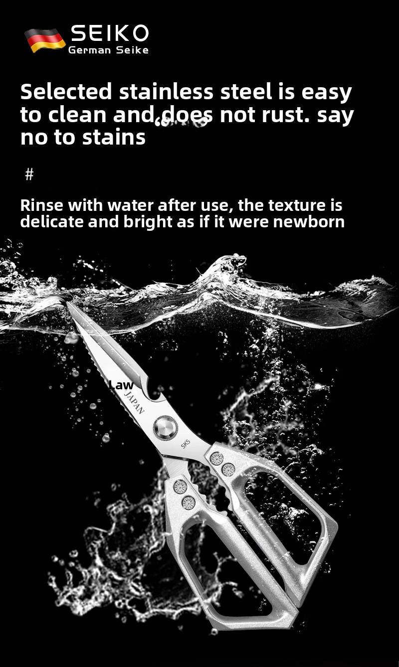 High-quality scissors Kitchen Scissors All Purpose - Stainless Steel Kitchen Shears, Sharp Silver Meat Scissors, Dishwasher Safe, Heavy Duty Poultry Shears, Japanese Cooking Scissors for Food, Chicken Bones, and Turkey – Perfect Father's Day Gift!