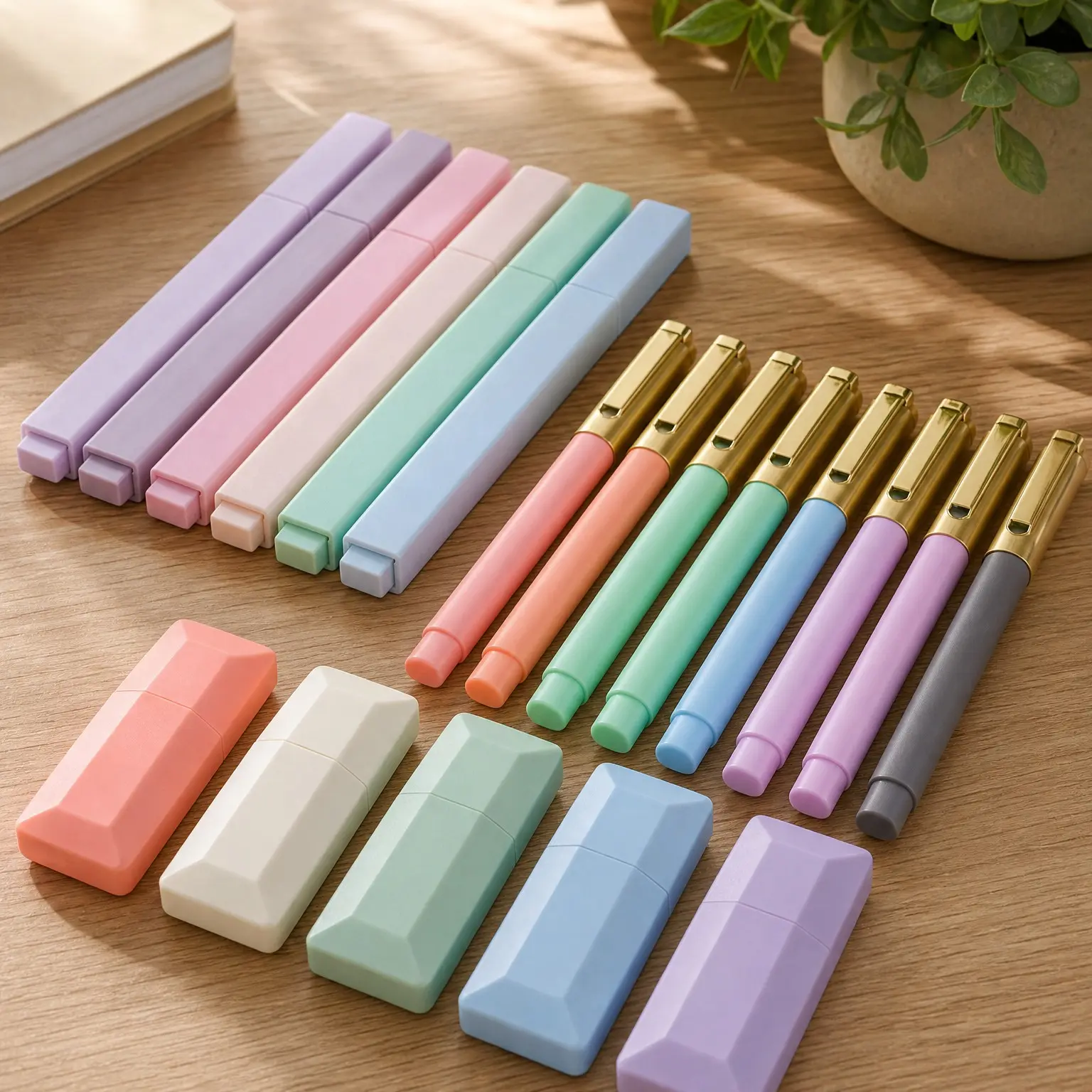 No Bleed Aesthetic Highlighters and Ballpoint Pens, 17 Pack | Bible Highlighters and Pens No Bleed, Fast Dry, No Smear for Bible Journaling, School Supplies, Correction Tapes