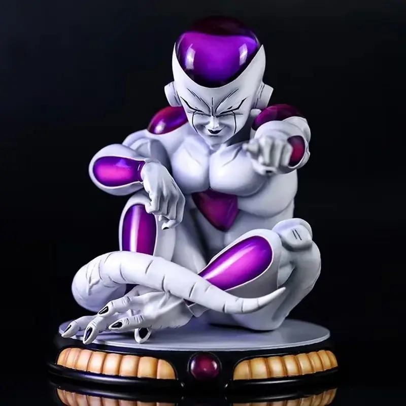 Dragon Ball Frieza Figure 13cm, Final Form Seated Frieza Desktop Model, Collectible Statue, Anime Merchandise, Desk Decor