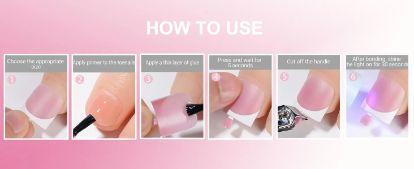 Toe Nail Press Ons French Tips 150pcs Square Soft Gel Berry Pink Full Cover Acrylic 15 Sizes for DIY Pedicures