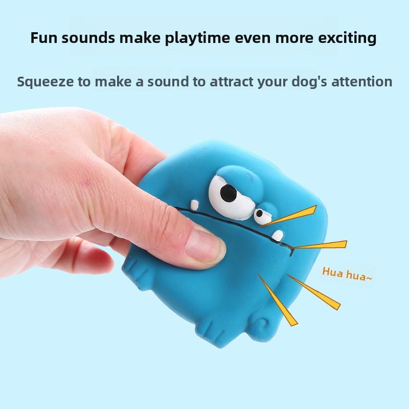 Safe Natural Latex Dog Chew Toy - Cute Big-Eye Monster Squeaky Toy, Gentle on Gums for Puppies & Light Chewers, Resilient Non-Toxic Fetch & Teething Toy for Small Dogs surprise gift shaped harness Interactive Bungee Bite Resistant Inflatable Balls Set