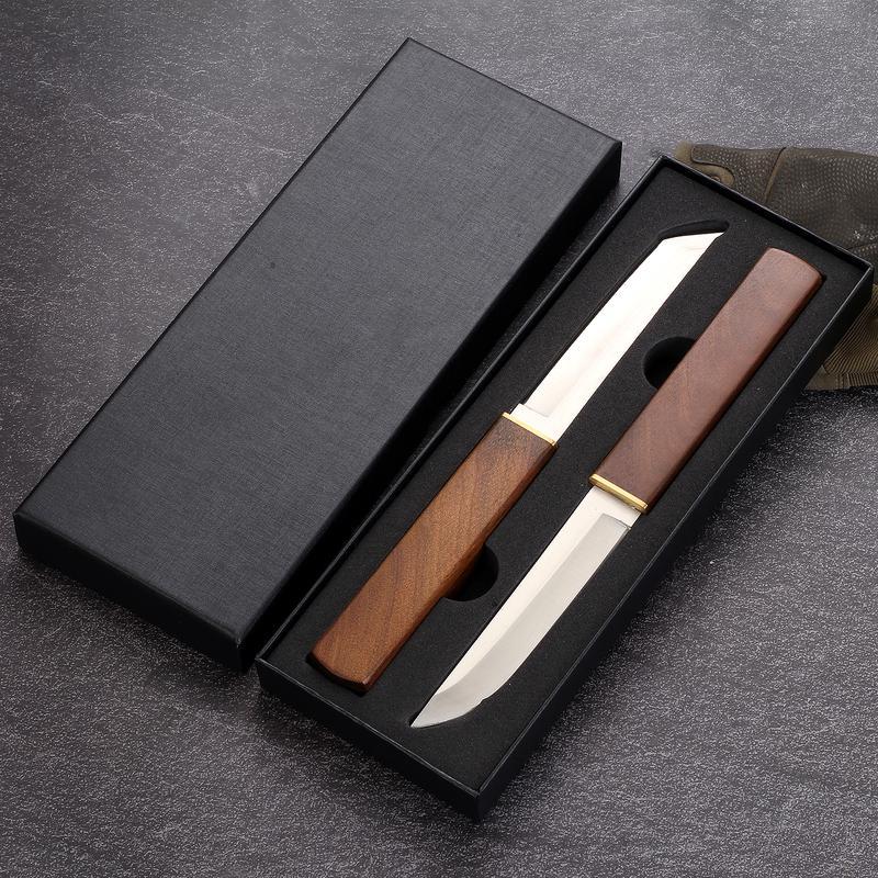 2-in-1 twin knife, two knife combination, portable outdoor camping knife, gift box packaging, men's gift