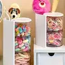 Rotating Multi-Layer Transparent Hair Accessory Storage Box, Dustproof Plastic Organizer, Desktop Cosmetic Holder, Makeup Organizer Box for Gifts, Clear Storage