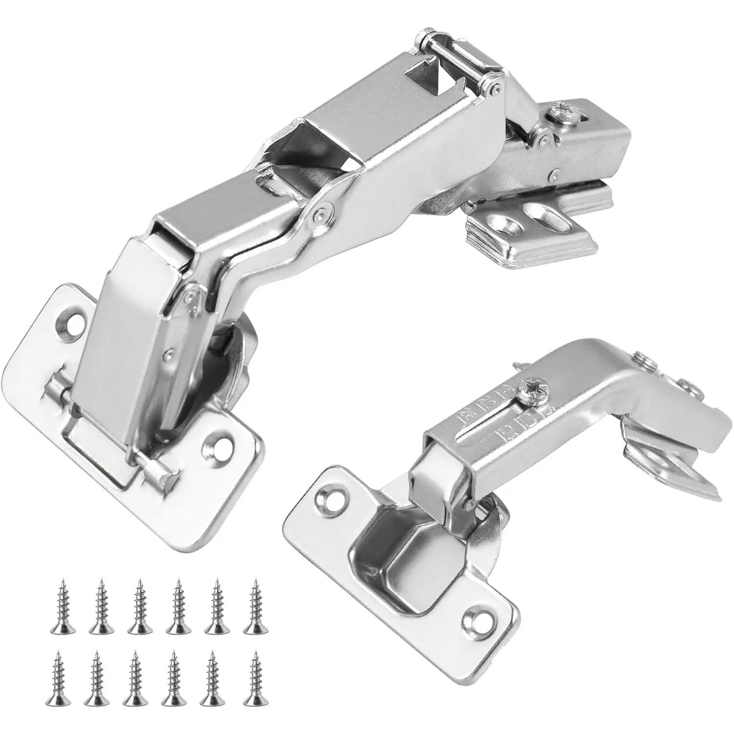 165° & 135° Soft Close Cabinet Hinges for Lazy Susan Bifold Doors, Concealed European Hinges, Full Overlay, Adjustable Hinge, 2 x 165° + 2 x 135° Hinges for Pie Cut Corner Cabinets