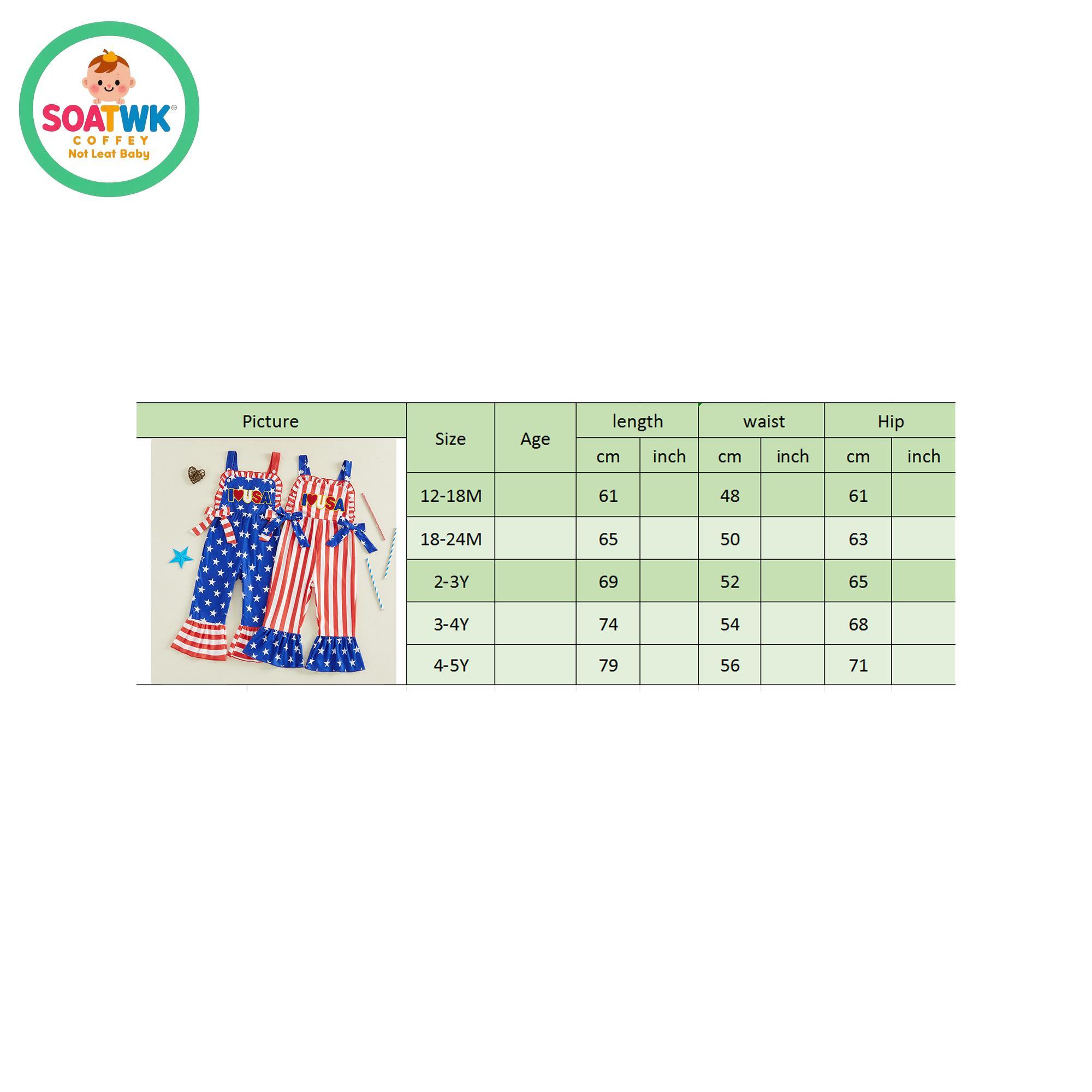 Baby Girl Fourth of July Romper Sleeveless Stars and Stripes Print Bow Jumpsuit Toddler Overalls