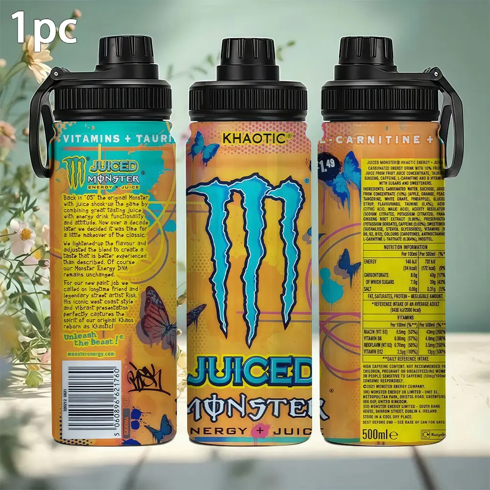 1pc 20oz insulated cup with a handle, suitable for young people or sports enthusiasts who value individual expression. Butterfly