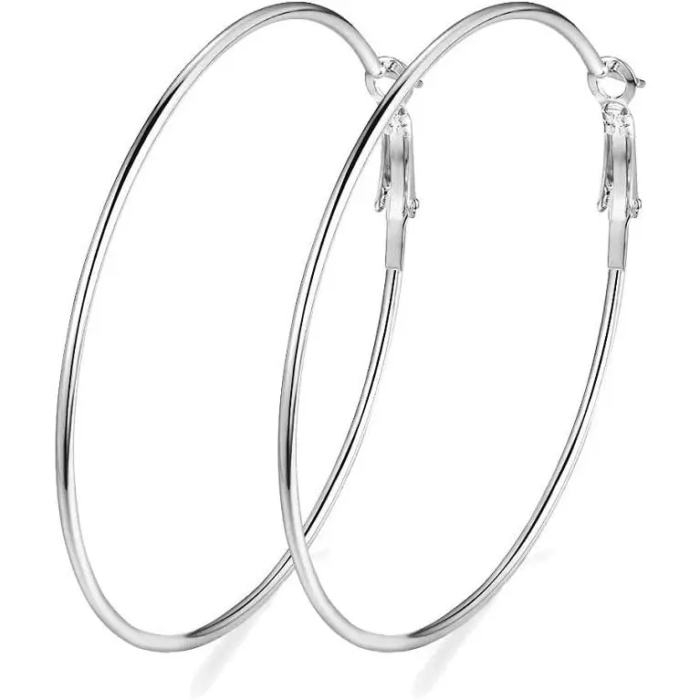 Dainty 80mm  Big Large Hoop Earrings For Women  Ears Fashion Round Circle Huggie  Hoops Minimalist Hooped  Gifts Bff Birthday