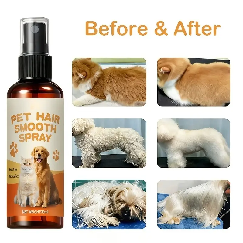 Instant Shine 10-In-1 Pet Coat Spray - All-In-One Leave-In Grooming Formula That Helps Fur Nourishing, Soften Dry Fur, Reduce Frizz, Loosen Knots, Improve Coat Texture And Support Easier Brushing, Ideal for Daily Use on Dogs And Cats
