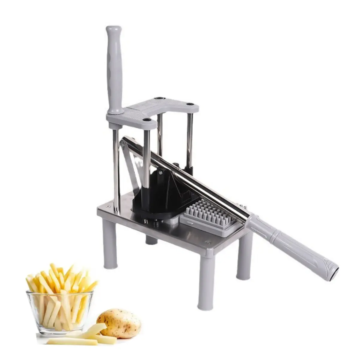 Commercial Grade Stainless Steel Vegetable Dicer & Slicer, Durable Food Chopper for Professional Kitchens, Restaurants, & Catering Events, Easy-to-Clean High-Performance Kitchen Prep Appliance