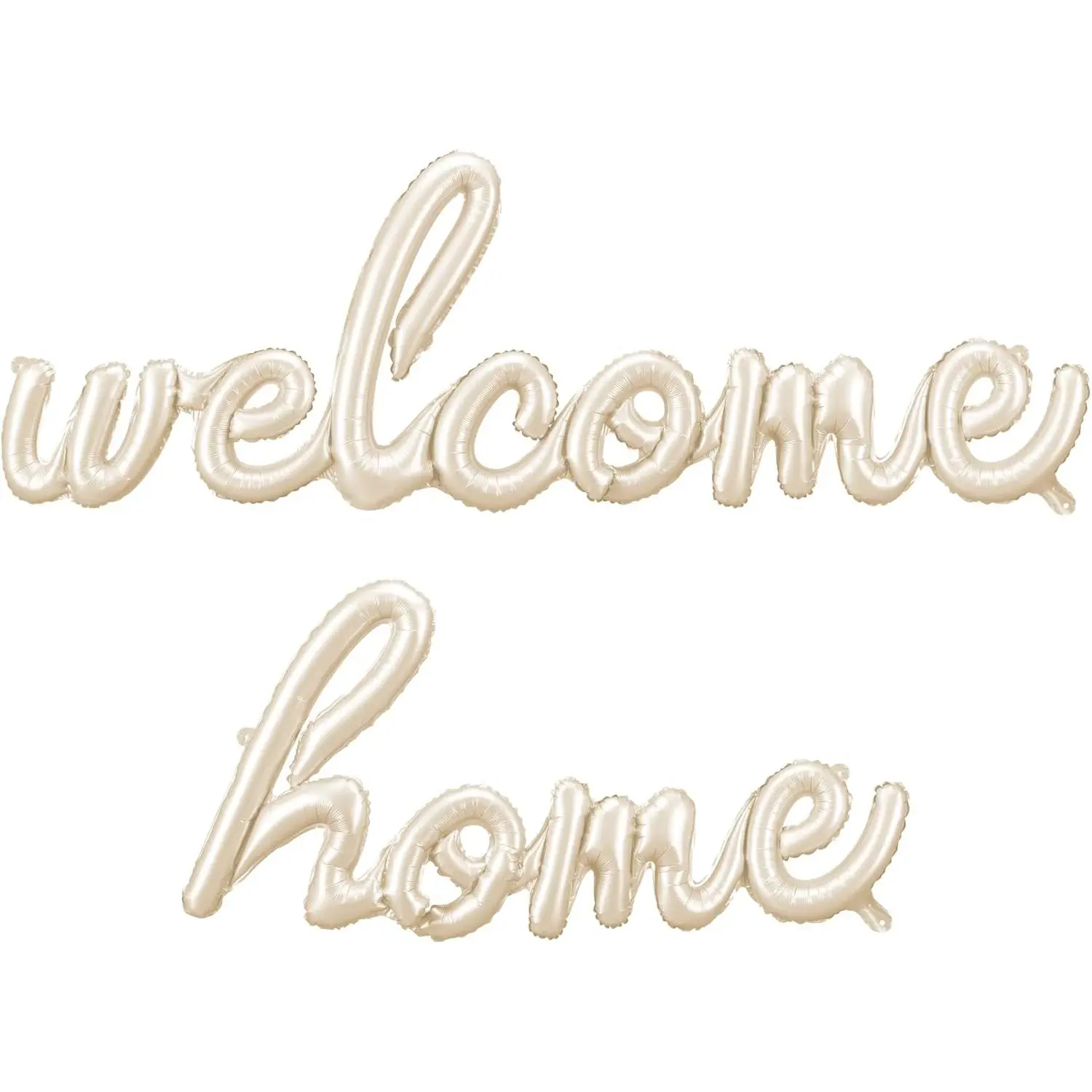 Welcome Home Balloons Banner 101.5 x 21.5 Inch – Foil Script |   Welcome Home Satin Finish Decoration for New Baby, Baby Shower, Homecoming Party Decor, Air Inflated No Helium