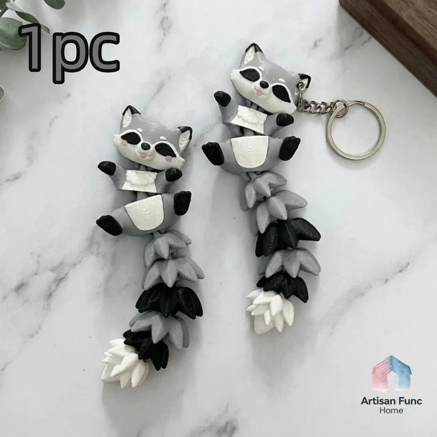 1pc 3D Printed Multi-Jointed Raccoon Figurine, Unique Decorative Item, Ideal for Home Decoration and Gift Giving, Durable and Detailed Design
