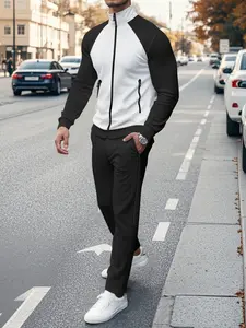 2026 New Men's Set, Christmas Gift, Fashion Men's Top Set, Muscle-Defining Button-Up Spring Jacket, Elastic Pants, Casual
