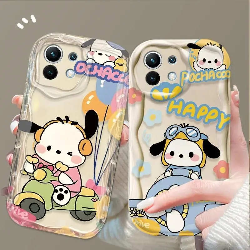 Cute Cartoon Pochacco Phone Case For iPhone 17 Promax 17Air 16 Plus 15 14 13 12 11 Pro - Transparent soft TPU Shockproof Protective Cover Gift For Birthday Halloween Christmas
