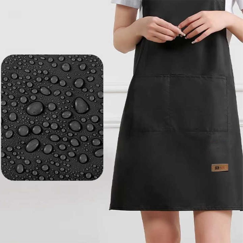 Letter Pattern Apron, 1 Count Adjustable Waterproof Strap Apron with 2 Pockets, Kitchen Apron for Cooking, Gardening, Painting, Baking, Restaurant, Kitchen Cooking Aprons