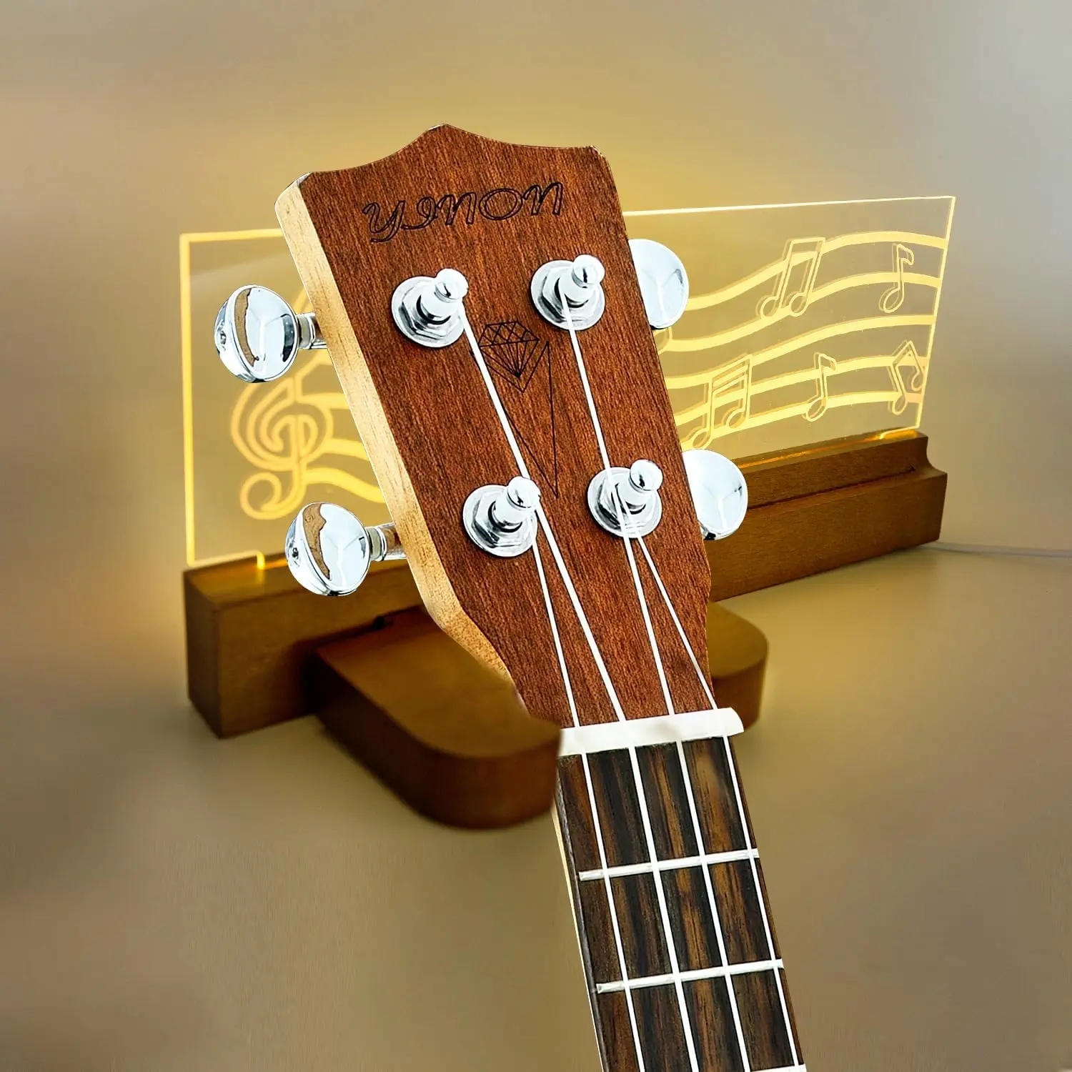 Guitar Stand Wall Mount with LED Lights, Solid  Guitar Holder Hanger Shelf with Pick Organizer for Electric Bass Ukulele  for  Guitar Players Guitarist