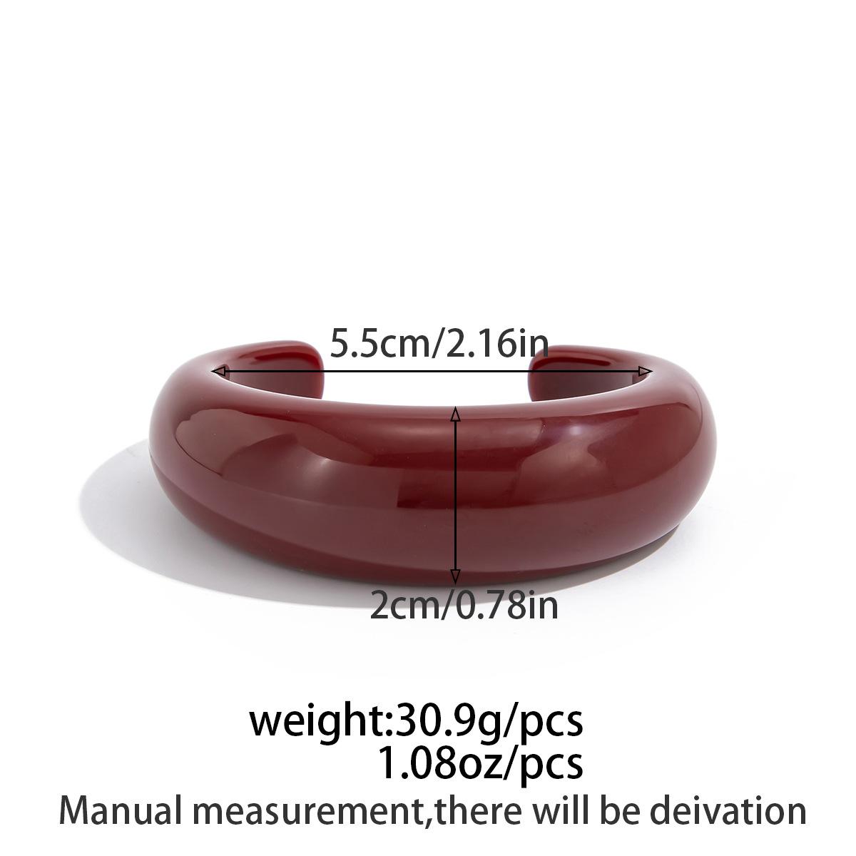 Street French Vintage Smooth Round Open Bangle Minimalist Thick Bread Resin Ring Set Trendy INS Aesthetic Unique Designer Adjustable Stackable Casual Fashion Jewelry Elegant Stylish Accessories for Women Daily Party Street Dating Vacation Fall Casual Outf