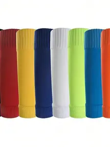 Professional Soccer Socks, Outdoor Sports Leg Guards, Men's Long Knit Ankle Sleeves, Moisture-Wicking, Running Knee Pads, Sporty Style