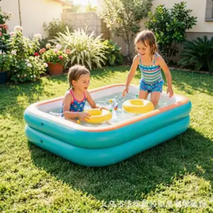 Portable Inflatable Swimming Pool for Home Use, Large Size for Adults and Kids, Thick PVC Material
