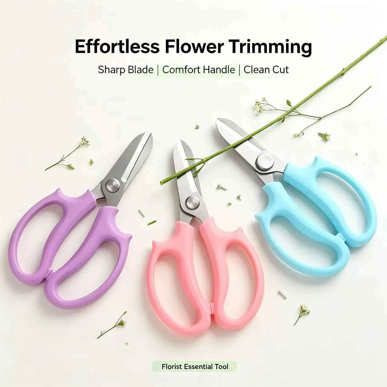 3 Pcs Garden Pruning Shears, Household Stainless Steel Scissors, Multi-Functional Gardening Tools, Flower Shop Floral Pot Trimming Clippers