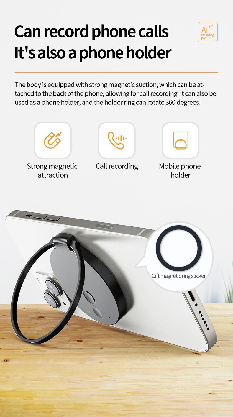 HD Noise Reduction Voice Recorder with ChatGPT AI for Class Use Supports Real-Time Voice to Text Translation and Meeting Summary Generation Portable