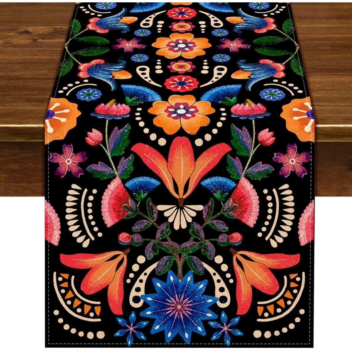 Mexican Day of The  Table Runner Dia De Los Muertos Decorations  Kitchen  Decor-72inches