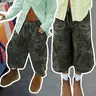 Vintage Washed Camo Camouflage Baggy Cargo Pocket Jorts, Y2K Grunge Aesthetic Wide-Leg Casual Drawstring Shorts, Casual Streetwear Bottoms, Perfect for Record Store Runs & Festival